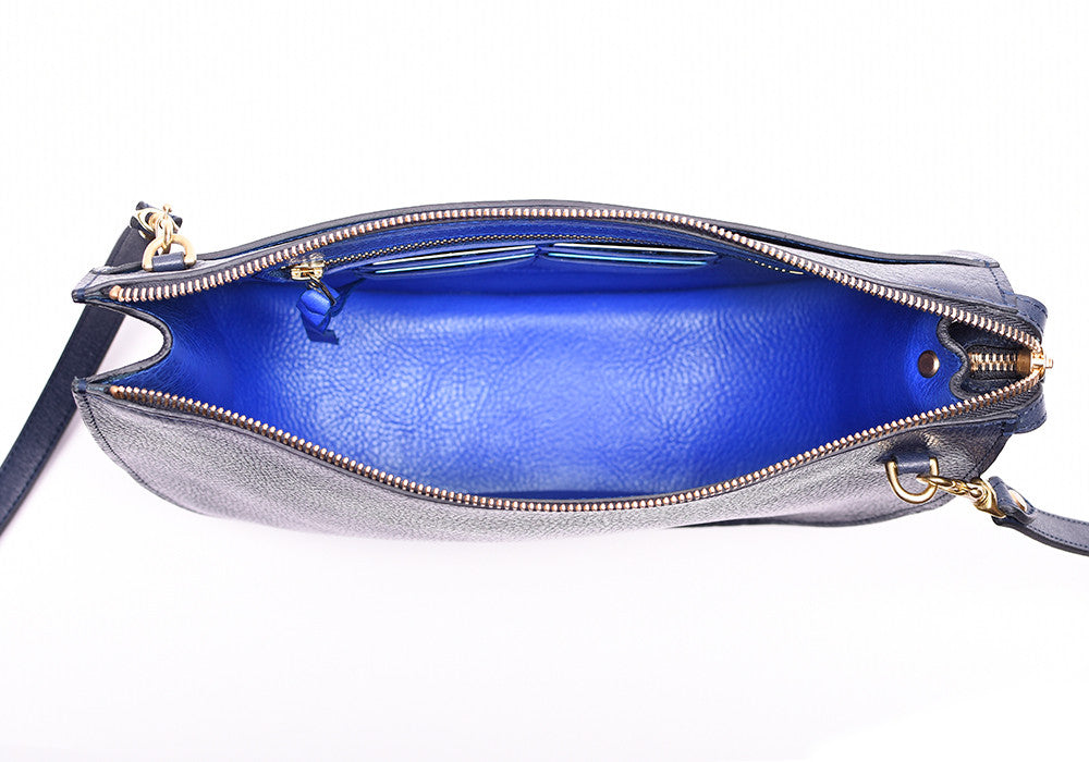 Inner Leather View of The Luna Indigo-Electric Blue