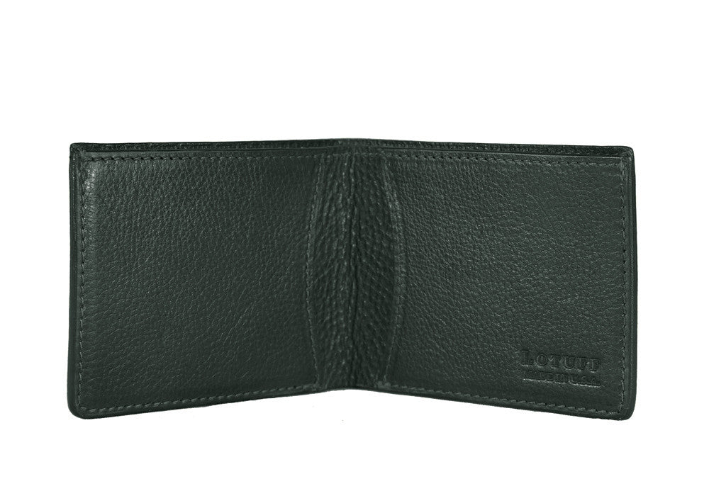 Two-Pocket Leather Bifold Wallet - Handmade Men's Wallet