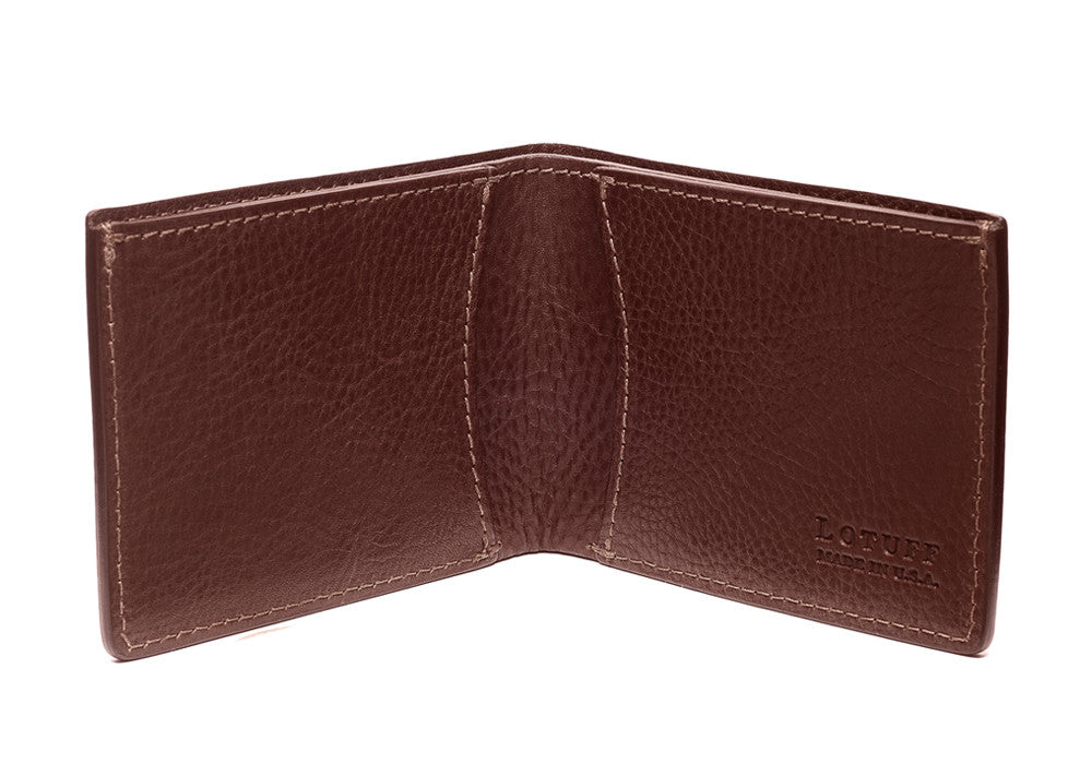 Two-Pocket Leather Bifold Wallet - Handmade Men's Wallet