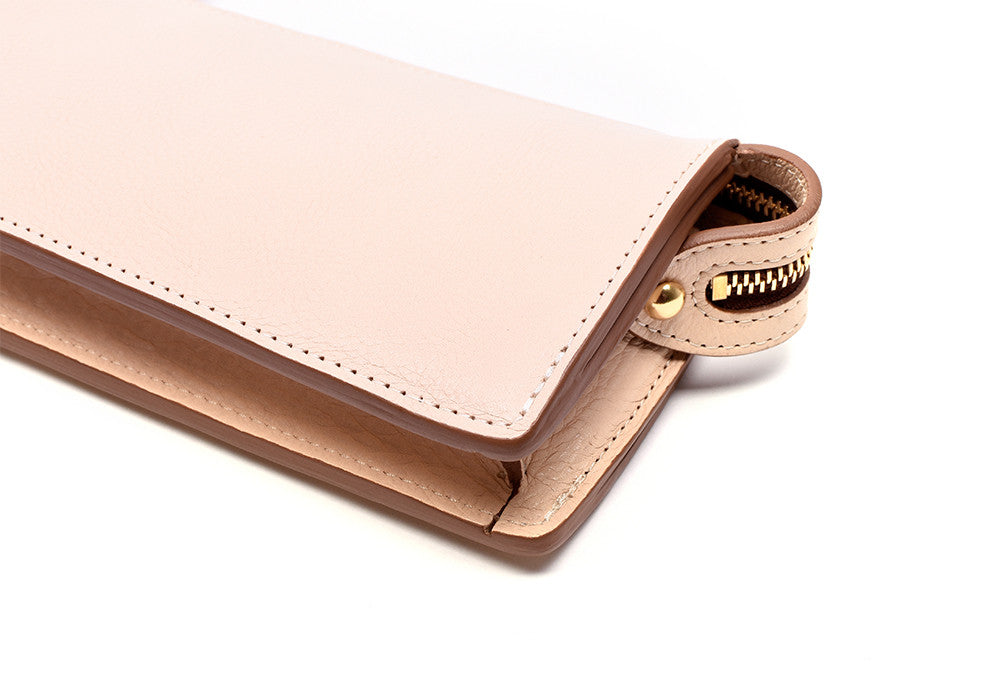 Front Leather View of Tripp Wallet Natural