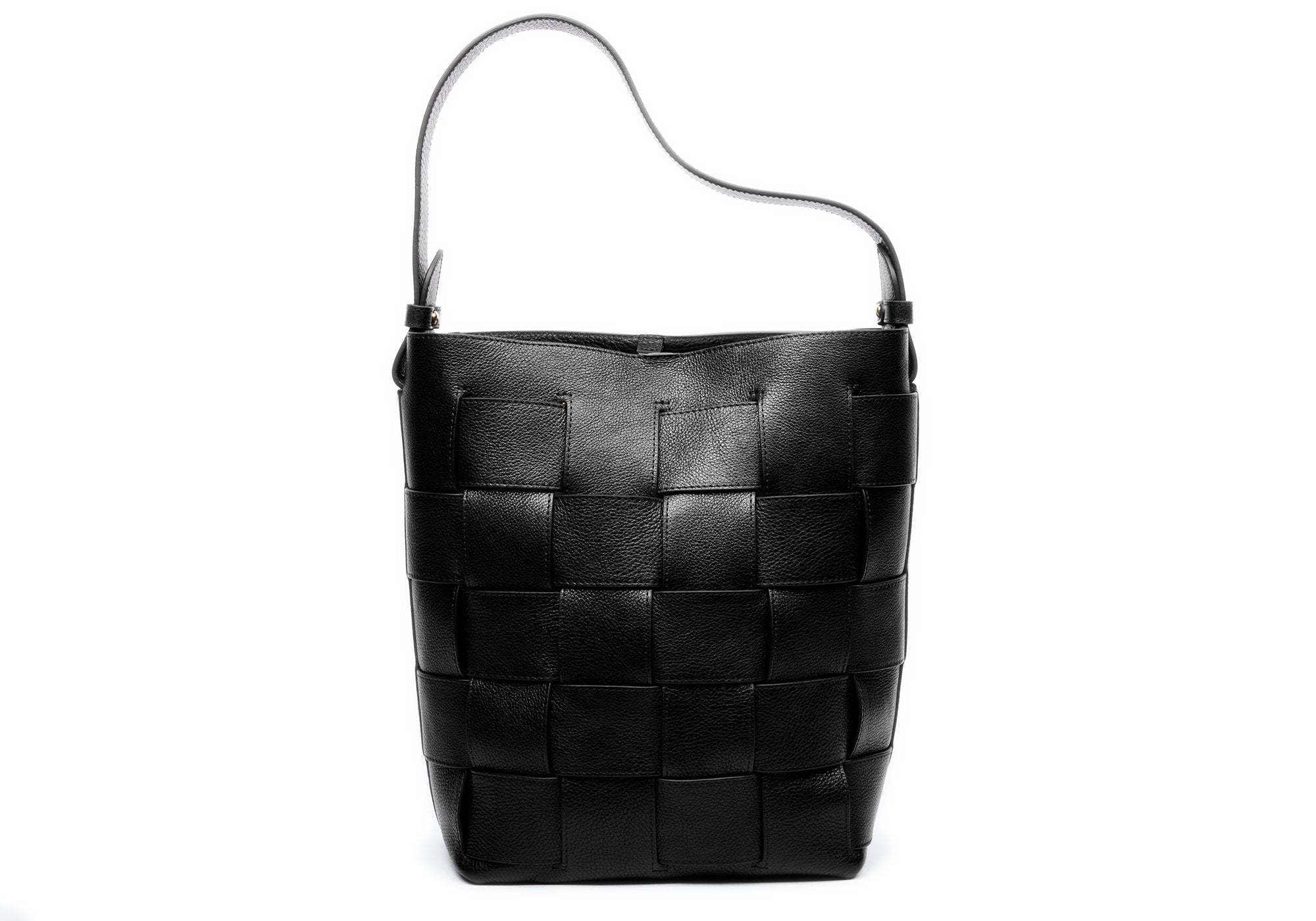 Short Shoulder Strap - Black Classic Leather