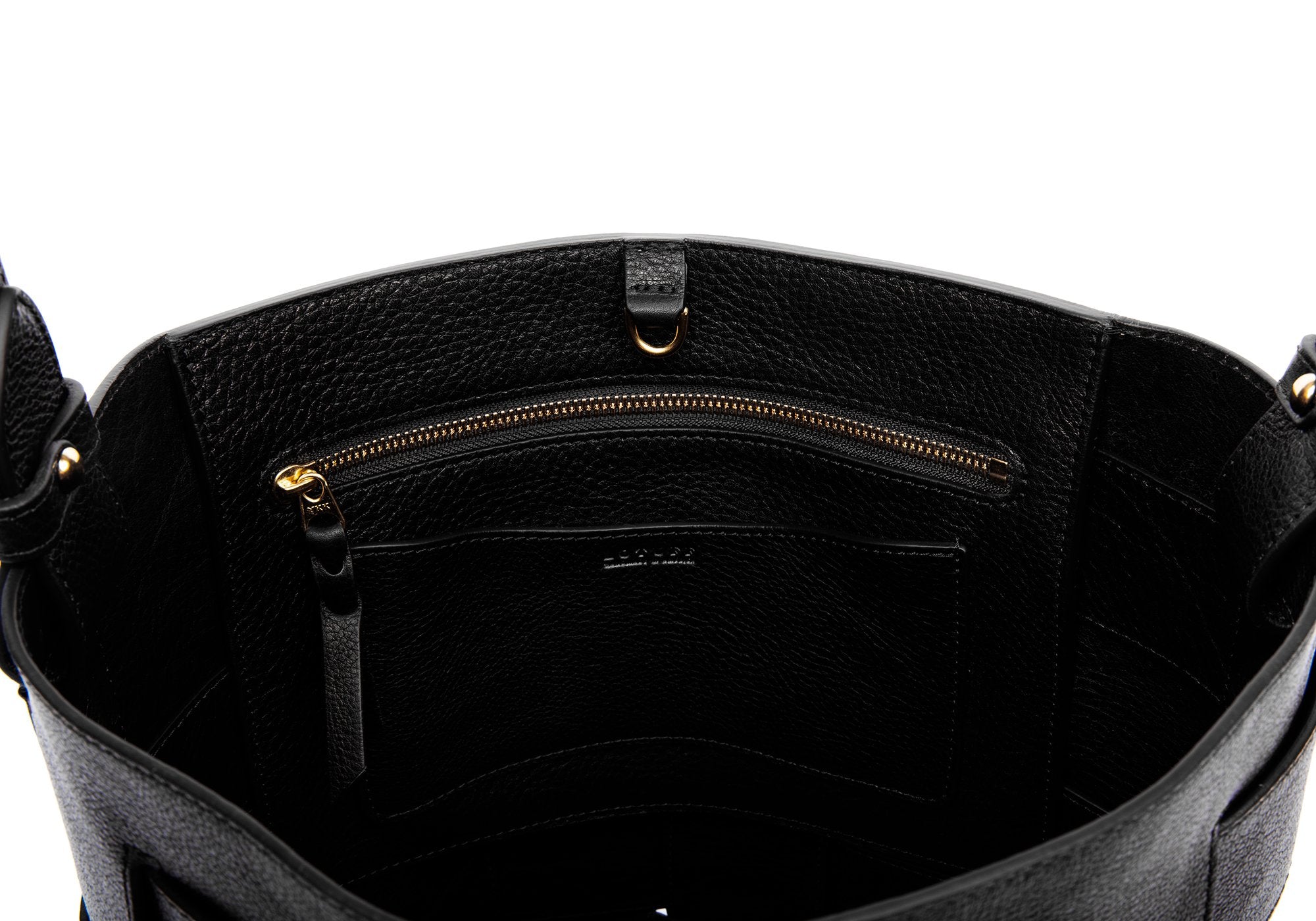 Black Tote Handbag with Zipper: Lilly – Bicyclist: Handmade Leather Goods