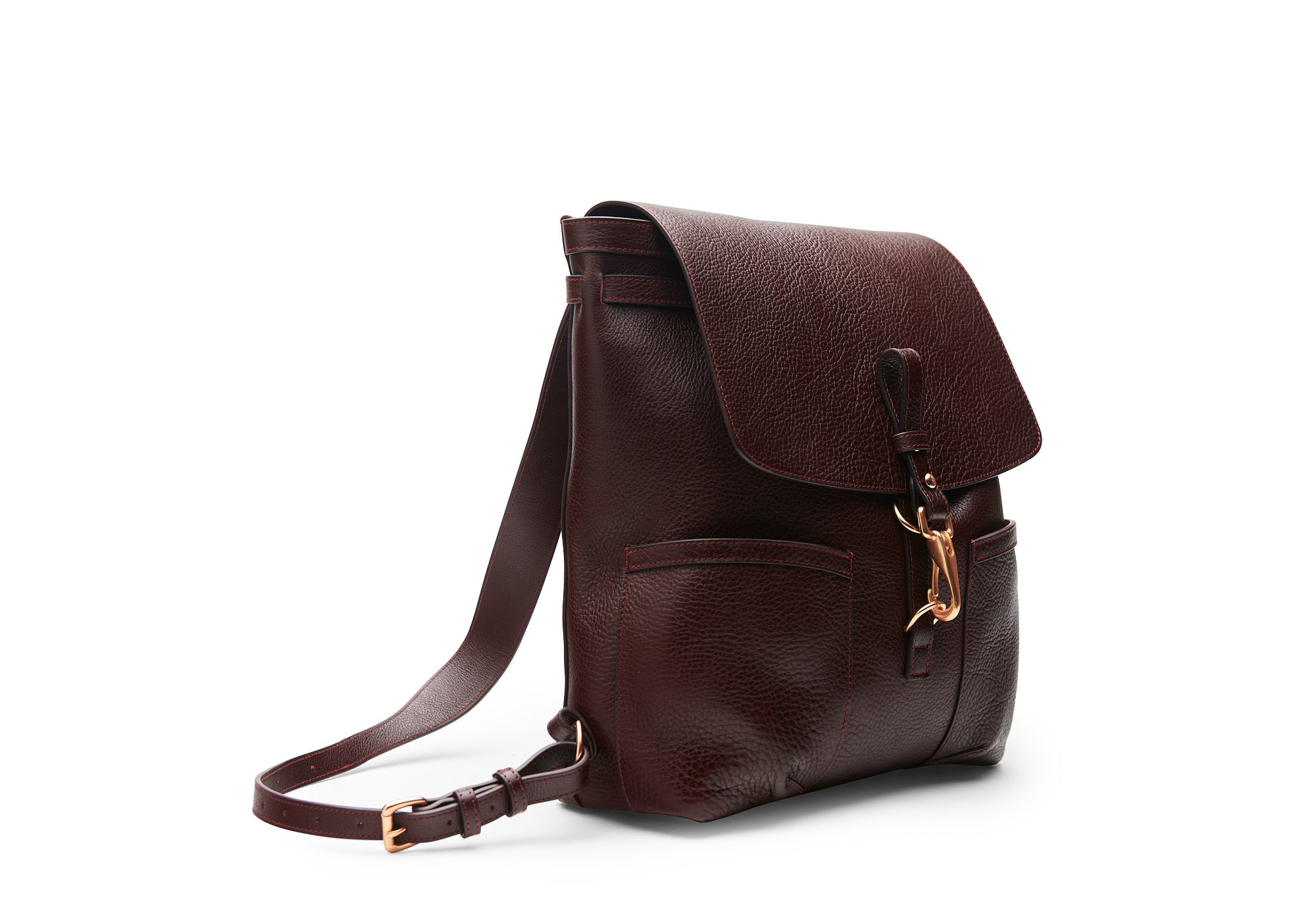 Full View of Leather No. 5 Knapsack Cordovan