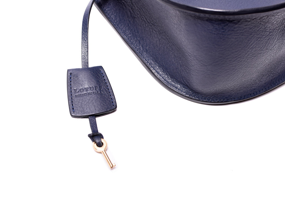 Tassle View of Arc Shoulder Bag Indigo-Electric Blue